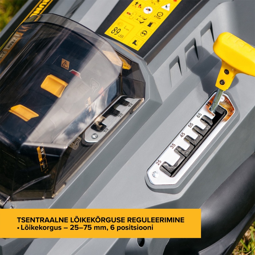 Akutoitel muruniiduk Grunder SF8A107, 2x18 V, 43 cm, 2x4 Ah