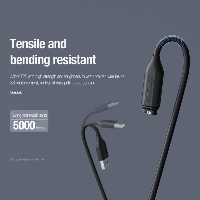 Провод для подзарядки Nillkin USB Data and Charging Cable for Garmin Watch, черный
