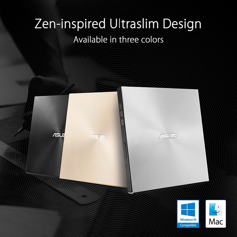Ārējais optiskais diskdzinis Asus SDRW-08U8M-U, 235 g, sudraba