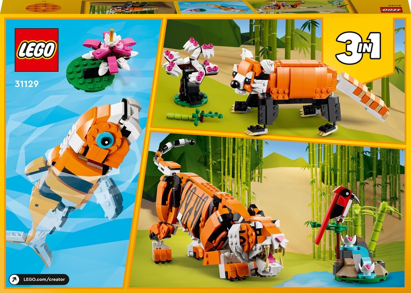 Конструктор LEGO® Creator 3 v 1 Величественный тигр 31129, 755 шт.