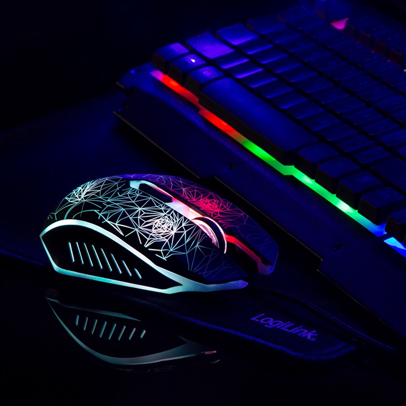 Клавиатура Logilink Gaming-Set ID0185, DE, черный/многоцветный