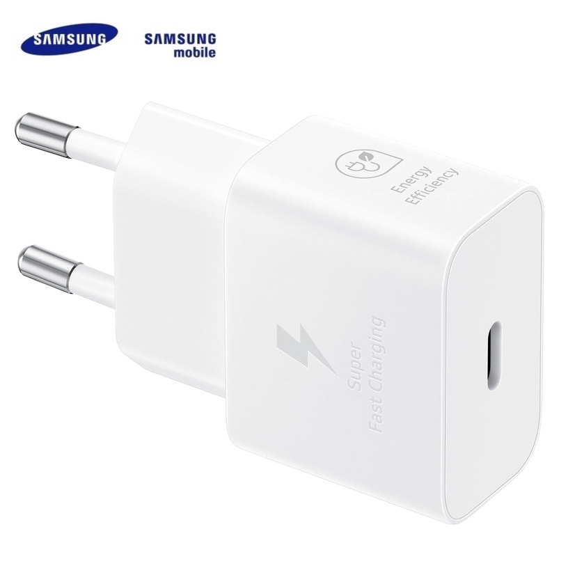 Telefona lādētājs Samsung EP-T2510NWEGEU, 1 x USB Type C, balta, 25 W
