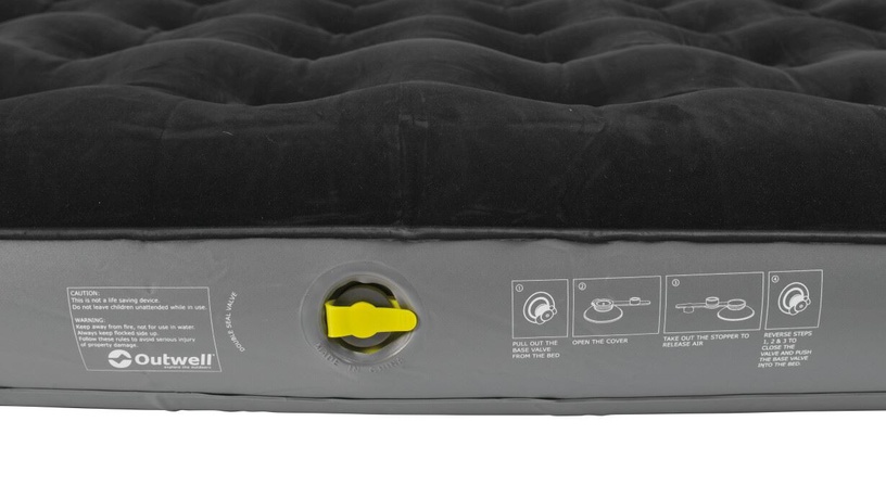 Täispuhutav madrats Outwell Classic Single, must, 185 cm x 70 cm x 20 cm