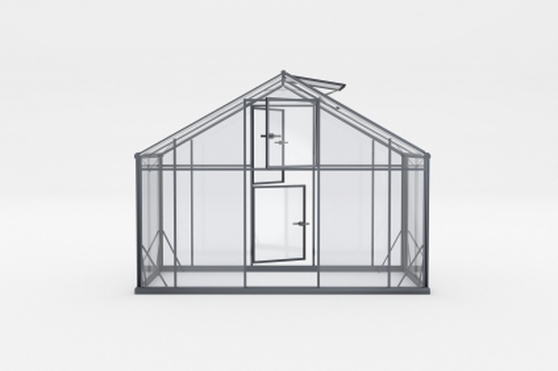 Kasvuhoone Gampre Sanus Glass XL-4, karastatud klaas, 1.50 x 2.90 m