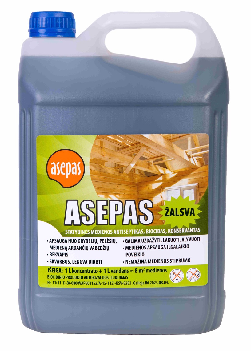 Антисептик Asepas, зеленоватый, 5 l