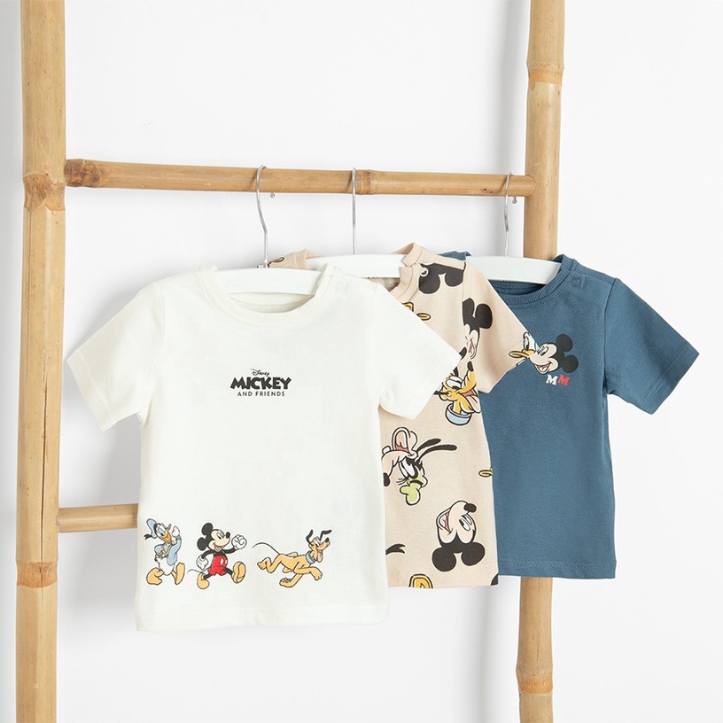 T krekls ar īsām piedurknēm vasara, mazuļiem Cool Club Mickey & Friends LCB2801885-00, daudzkrāsaina, 68 cm, 3 gab.