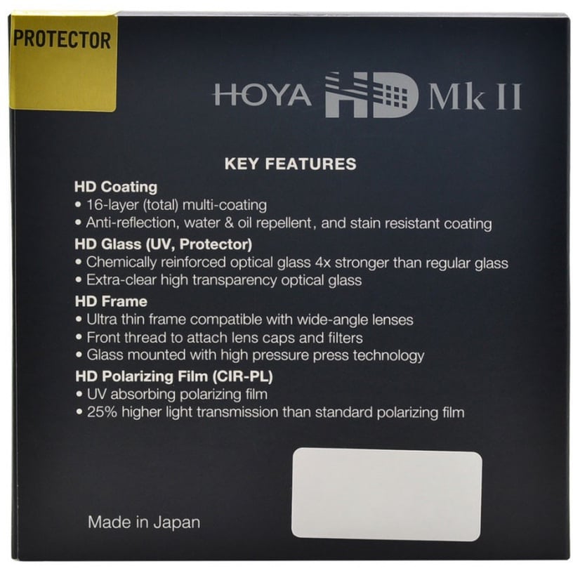 Filtrs Hoya HD Mk II Protector, Aizsardzības, 58 mm