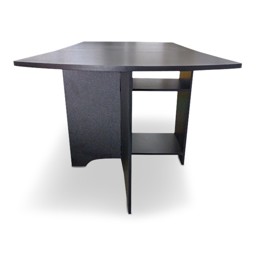Galds izvelkams Domoletti, melna, 40 - 160 cm x 80 cm x 75 cm