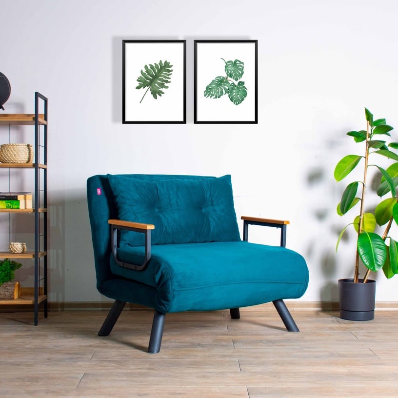 Диван-кровать Hanah Home Sando, зеленый, 78 x 60 см x 78 см