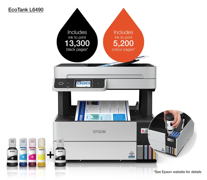 Многофункциональный принтер Epson EcoTank L6490, струйный, цветной