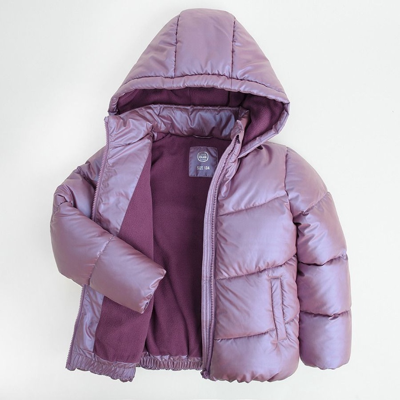 Ziemas jaka, klasisks ar siltinājumu, meitenēm Cool Club COG2722827, violeta, 134 cm