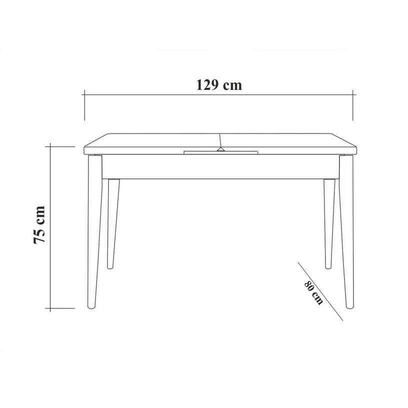 Ēdamistabas komplekts Kalune Design Vina, priedes/gaiši rozā