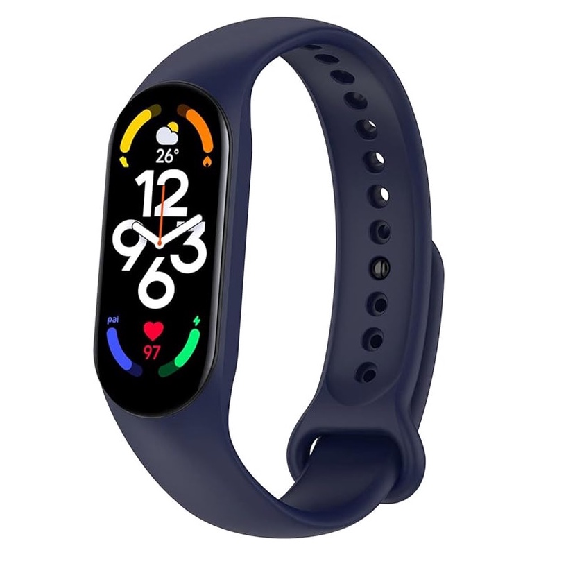 iWear SM7 Fitnesa IP67 Aproce 0.96'' TFT ar HR & Asinsspiediena mēr. / Soc. tīkli / Miega monitoru Zila