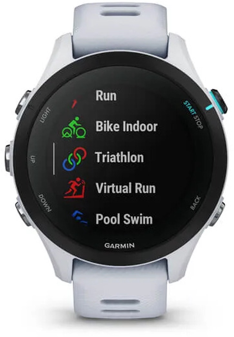 Viedais pulkstenis Garmin Forerunner® 255S Music GPS 41mm 010-02641-33, balta