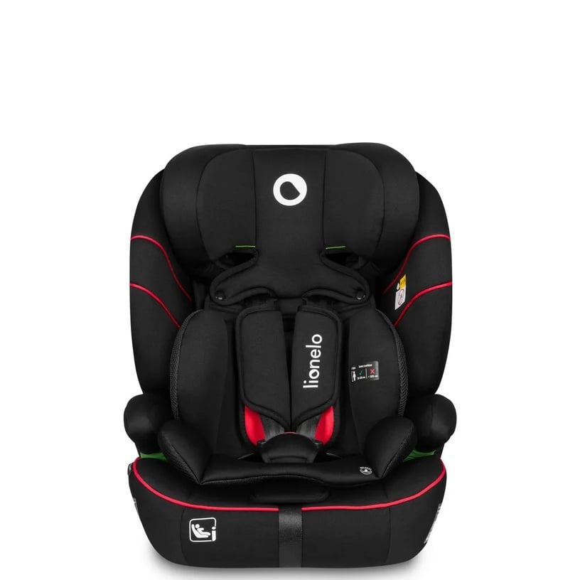 Turvatool Lionelo Levi i-Size, must/punane, 9 - 36 kg