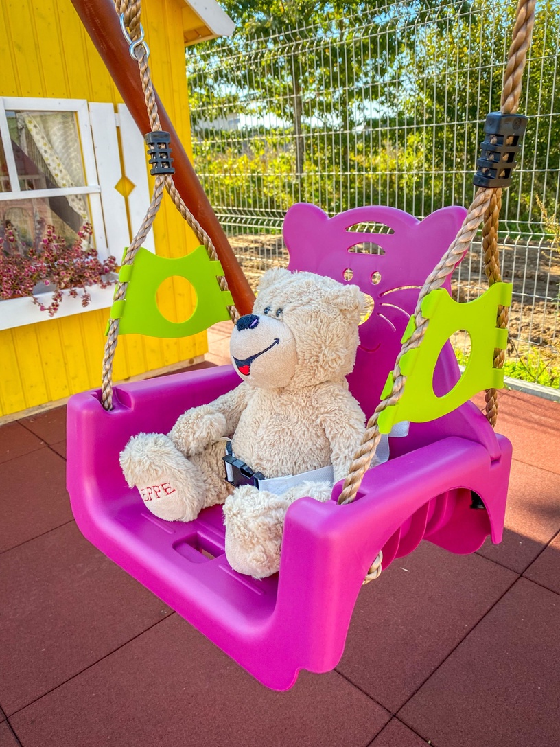 Kiik lastele 4IQ Little Tiger 3in1, 30 cm, roosa