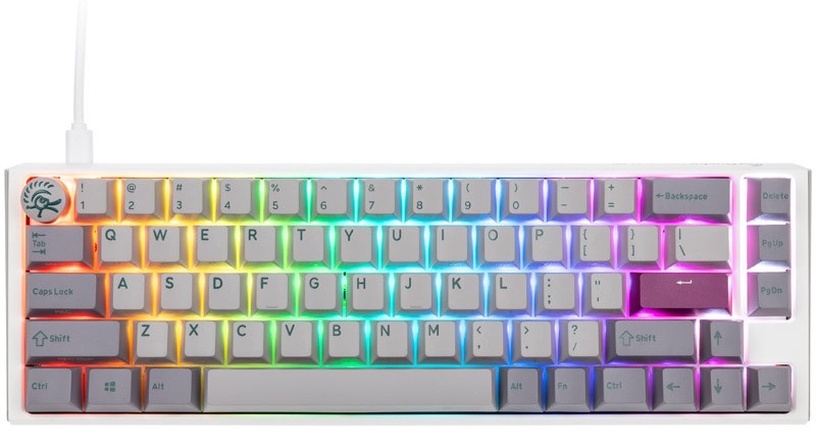 Klaviatūra Ducky One 3 SF One 3 SF Cherry MX Red, Angļu (US), balta/pelēka/gaiši pelēka