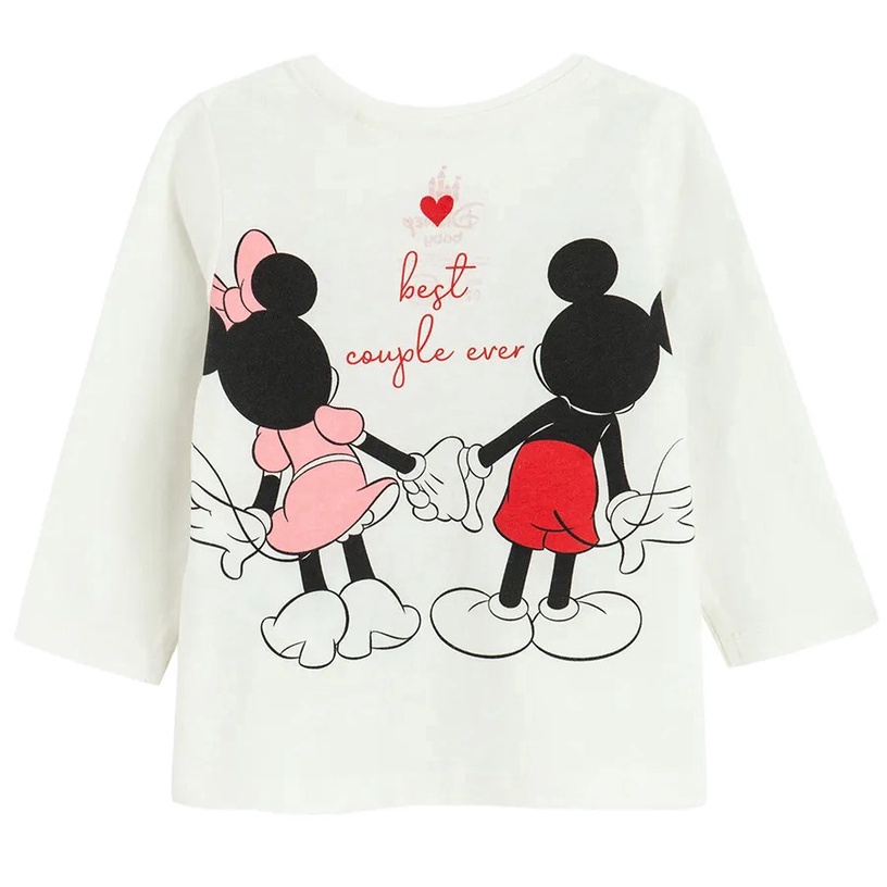 Krekls ar garām piedurknēm, klasisks, meitenēm Cool Club Minnie Mouse LCG2800417, krēmkrāsa, 62 cm