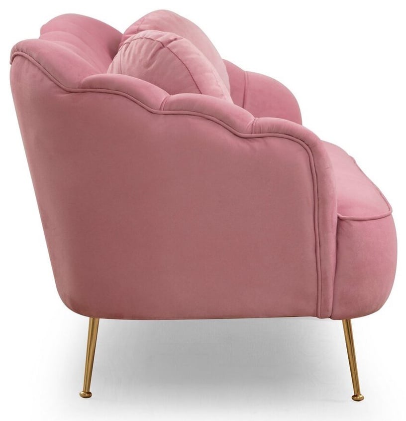 Диван Hanah Home Istiridye 3-Seat, розовый, 215 x 90 см x 80 см