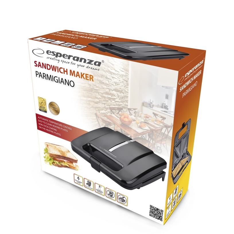 Sviestmaižu tosteris Esperanza Parmigiano EKT010, 1000 W