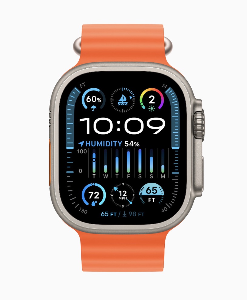 Nutikell Apple Watch Ultra 2 GPS + Cellular, 49mm Titanium Orange Ocean Band LV/EE, titaan