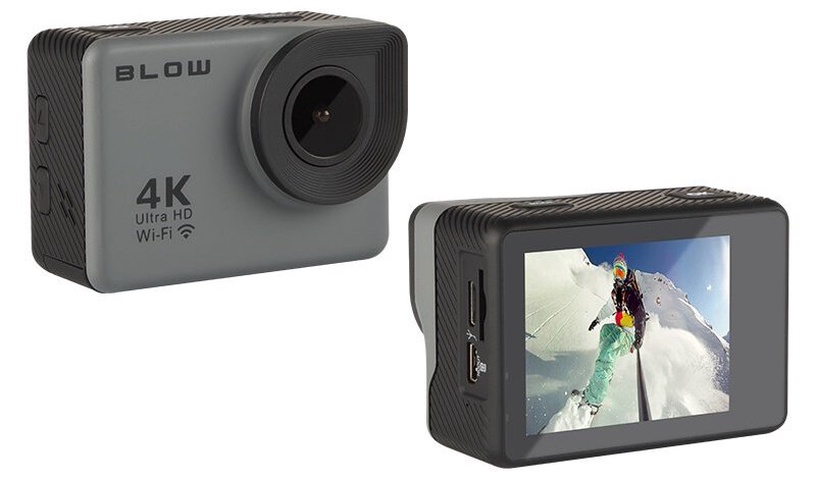Экшн камера Blow Pro4U 4K WiFi, серебристый/черный