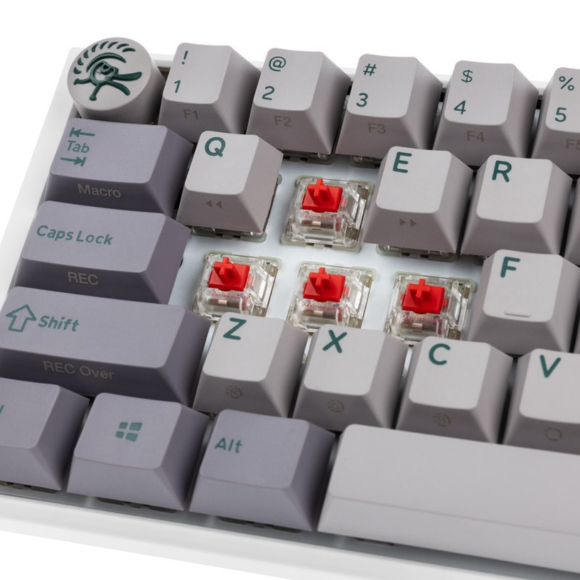 Klaviatūra Ducky One 3 SF One 3 SF Cherry MX Red, Angļu (US), balta/pelēka/gaiši pelēka