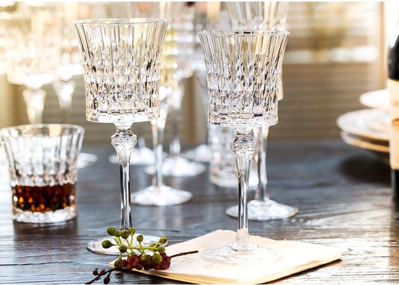 Vīna glāžu komplekts Cristal dArques Lady Diamond L9744, kristalīna, 0.19 l, 6 gab.