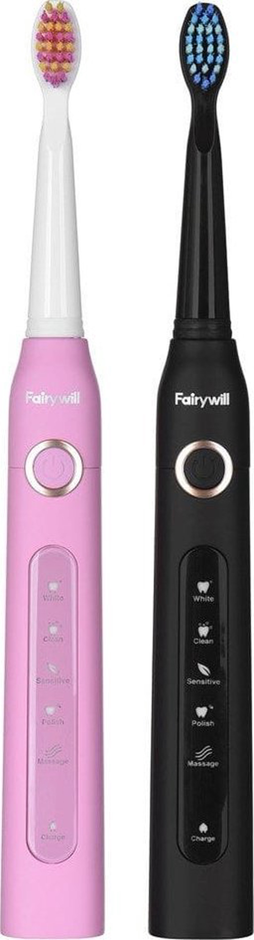 Elektriskā zobu birste FairyWill FW-507, melna/rozā