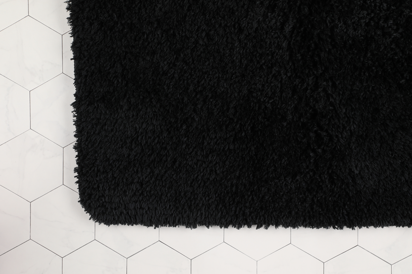 Vannitoa põrandamatt 4Living Solid, must, 80 cm x 50 cm