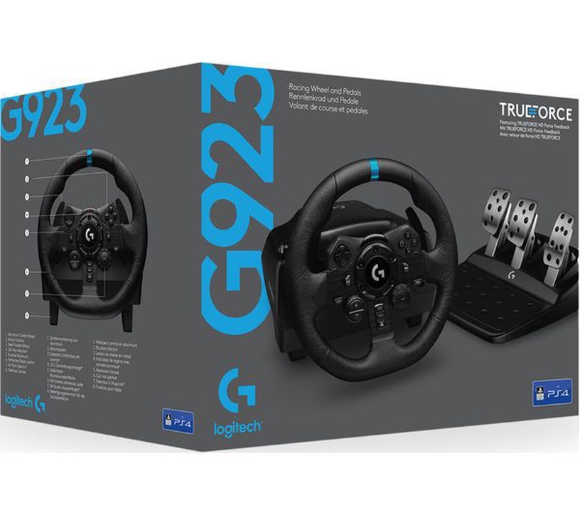 Игровой руль Logitech G923 PS4 / PC, черный