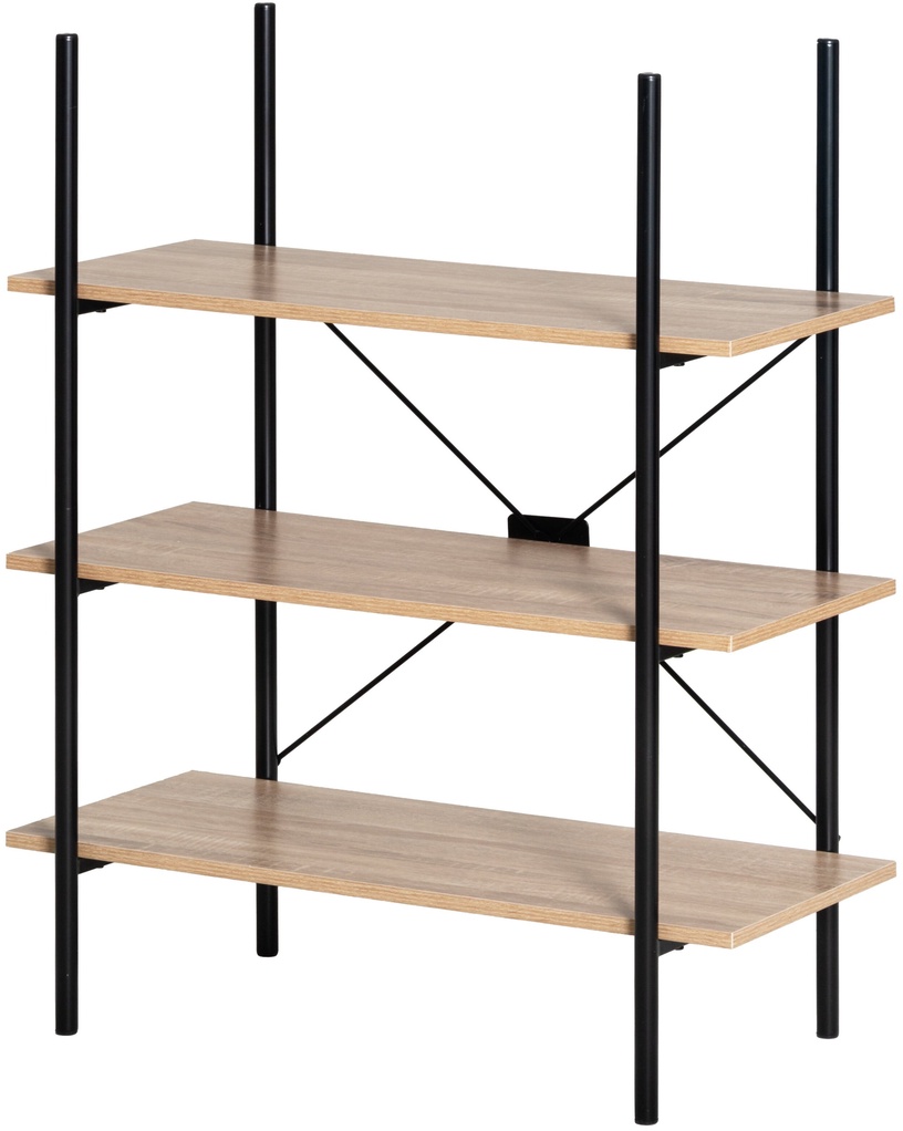 Põrandariiul 4Living Bell 607423, must/hele pruun, 80 cm x 39.5 cm x 98.5 cm
