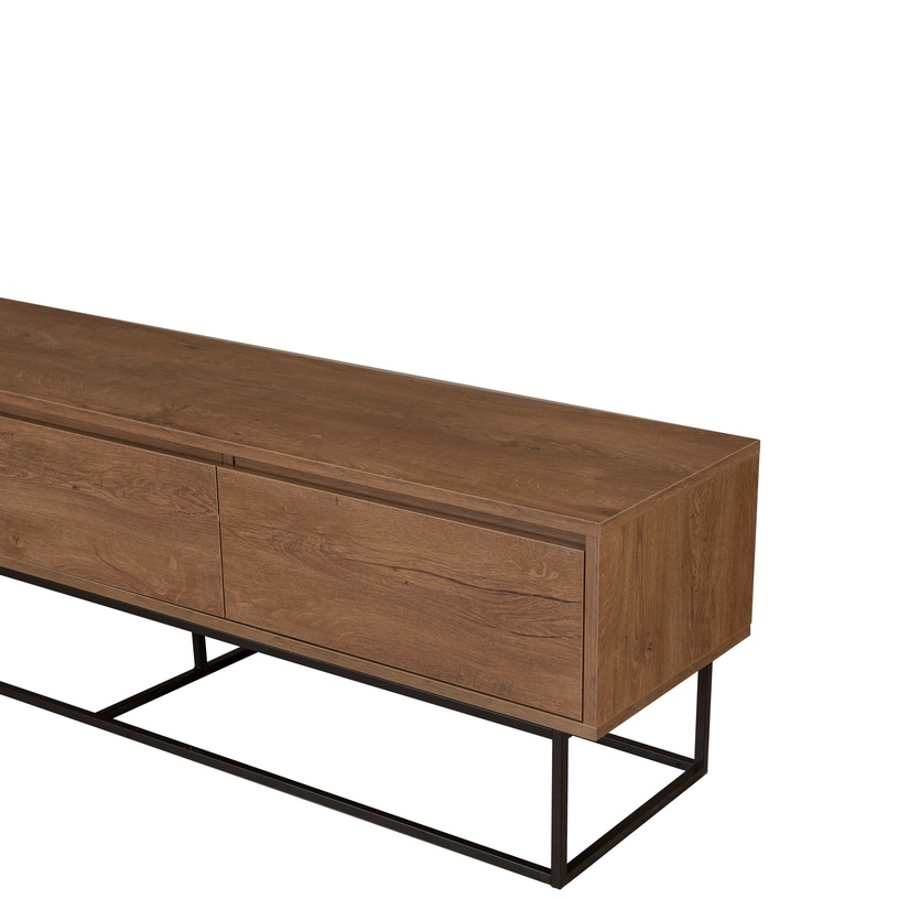 TV-laud Kalune Design Milo, must/pähklipuu, 180 cm x 40 cm x 50 cm