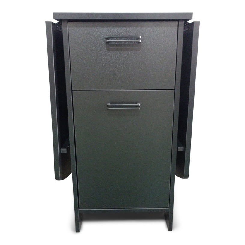 Galds izvelkams Domoletti, melna, 40 - 160 cm x 80 cm x 75 cm