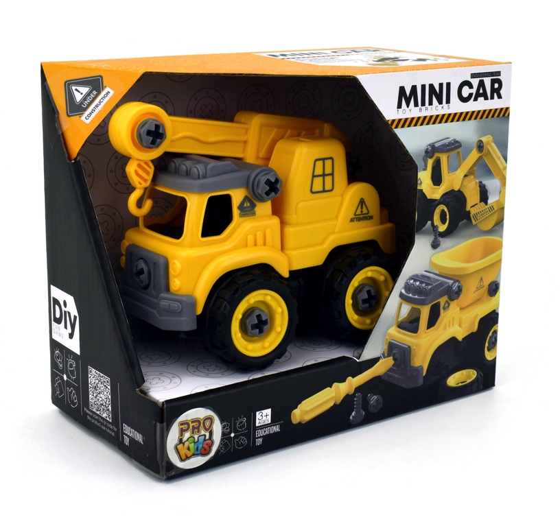 Игрушечная тяжелая техника Pro Kids Mini Car Construction Vehicle 452997, черный/желтый