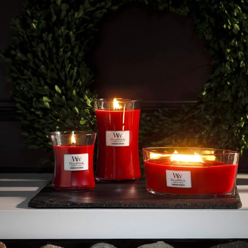 Küünal, lõhna WoodWick Crimson Berries Elipsa, 40 h, 453.6 g
