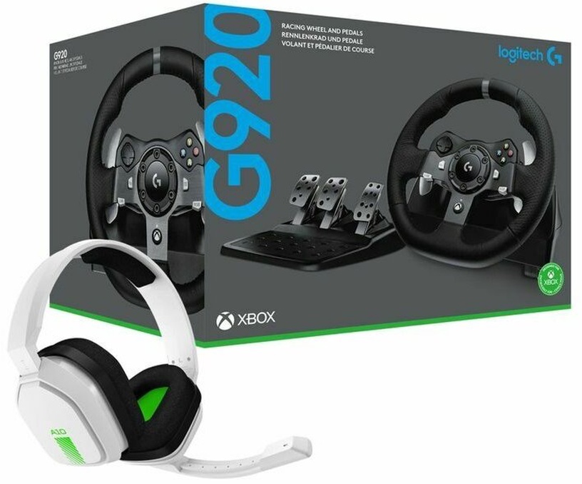 Игровой руль Logitech G920 + ausinės ASTRO A10, белый