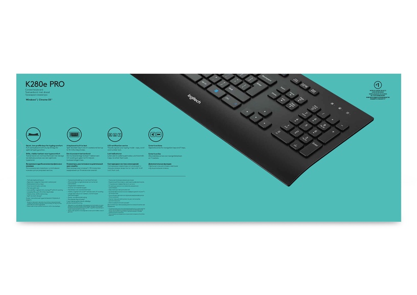Klaviatūra Logitech K280e, EN, melna