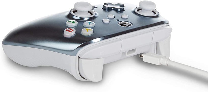 Игровой контроллер PowerA Enhanced Metallic Ice Wired Controller for Nintendo Switch, серебристый