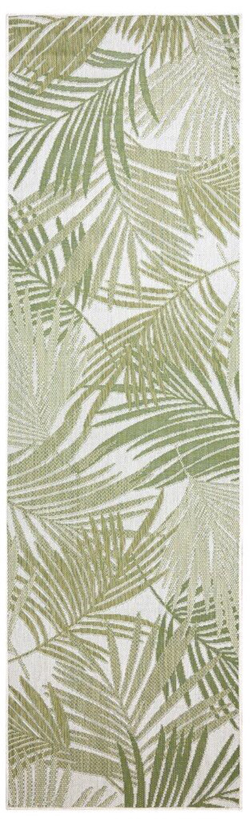Koridorivaip Hakano Vinea Palms, kreemjasvalge/roheline, 200 cm x 60 cm