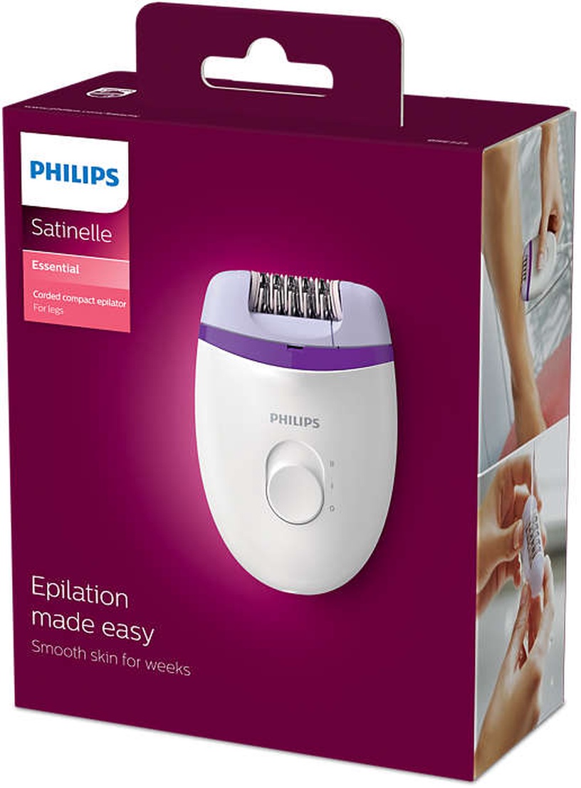Epilaator Philips Satinelle Essential BRE225/00, valge/violetne