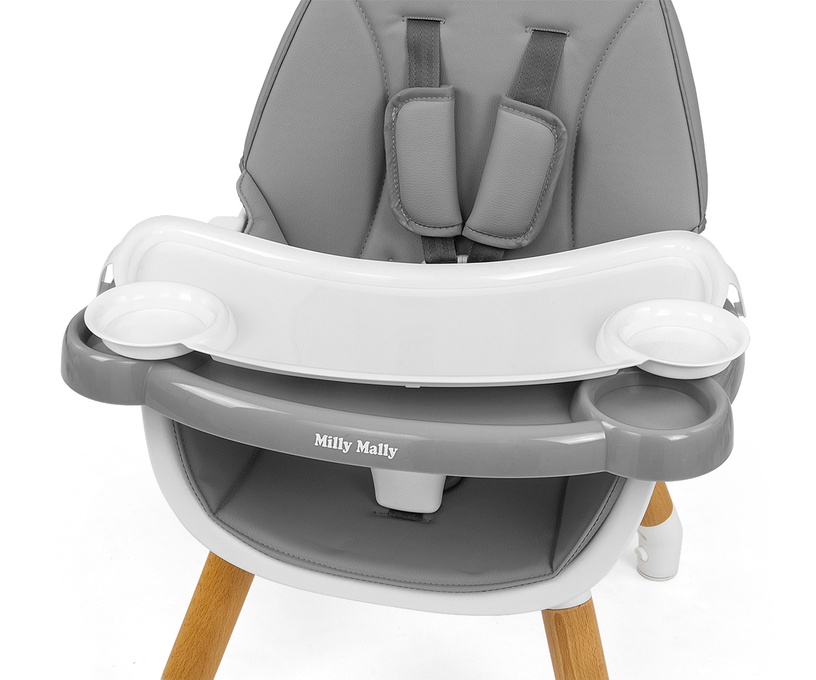 Barošanas krēsls Milly Mally Malmo 2 In 1, pelēka