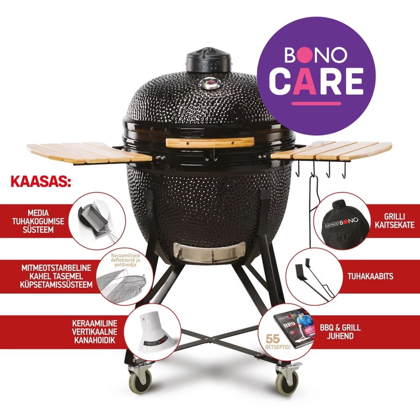 Grill Kamado Bono Limited TQ0025, must, 64 cm