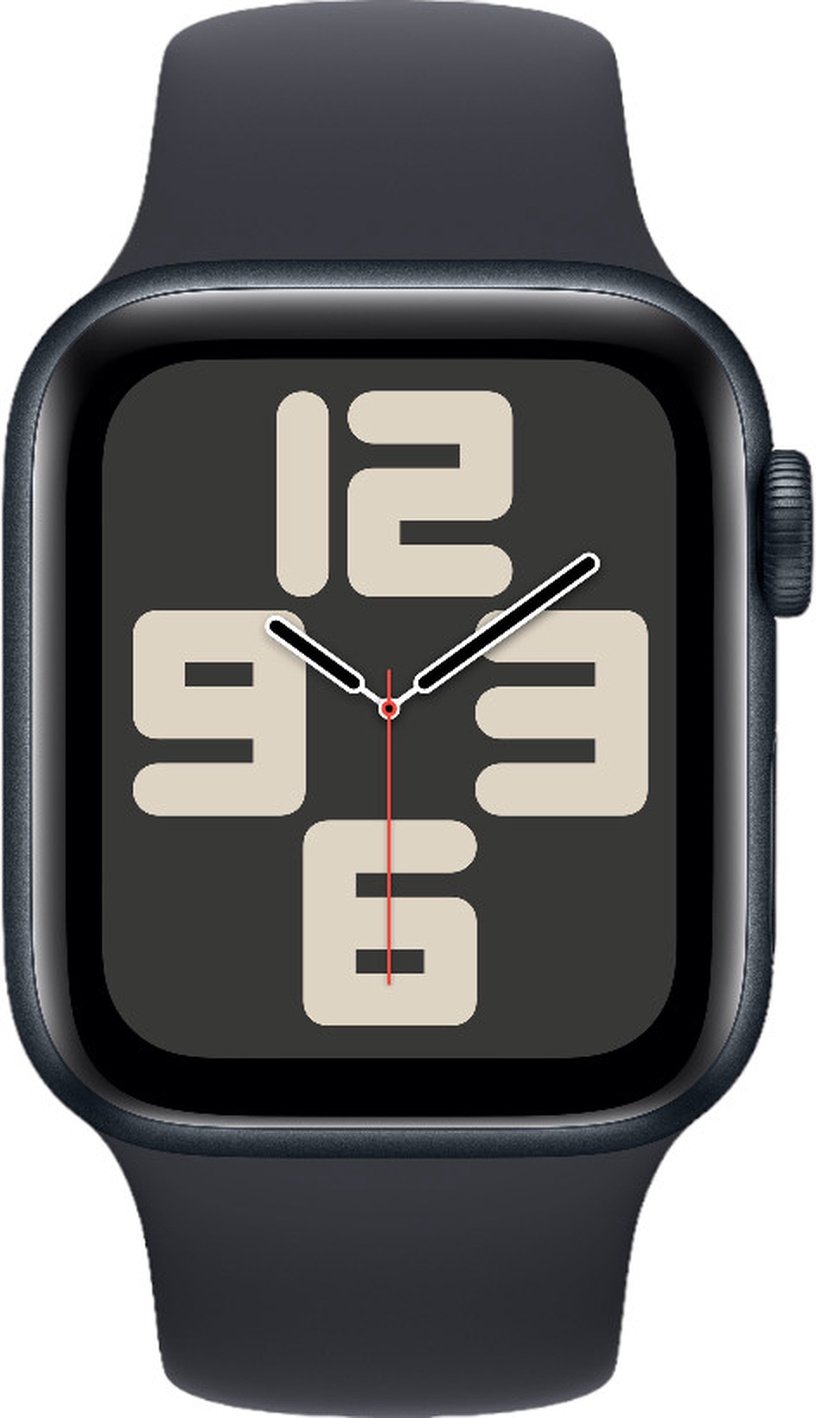 Умные часы Apple Watch SE GPS + Cellular 40mm Midnight Aluminium Case with Midnight Sport Band - S/M, черный