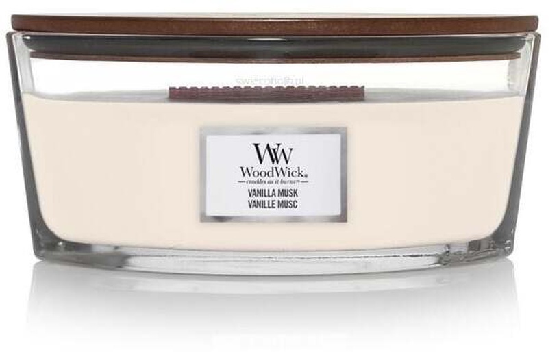 Свеча, формовая WoodWick Ellipse Vanilla Musk, 30 - 40 час, 453.6 г