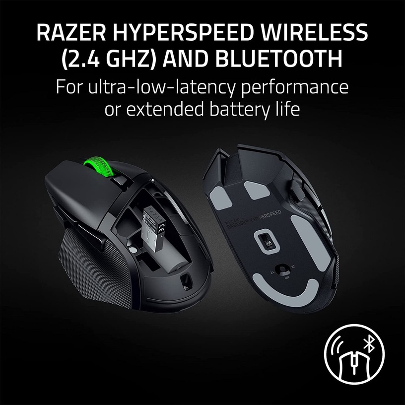 Juhtmeta mänguhiir Razer Basilisk V3 X HyperSpeed, bluetooth, must