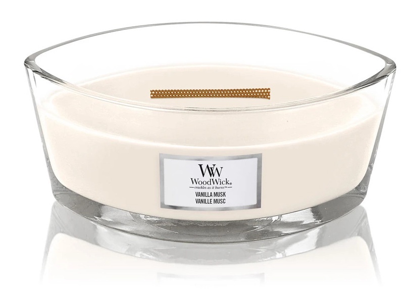 Свеча, формовая WoodWick Ellipse Vanilla Musk, 30 - 40 час, 453.6 г