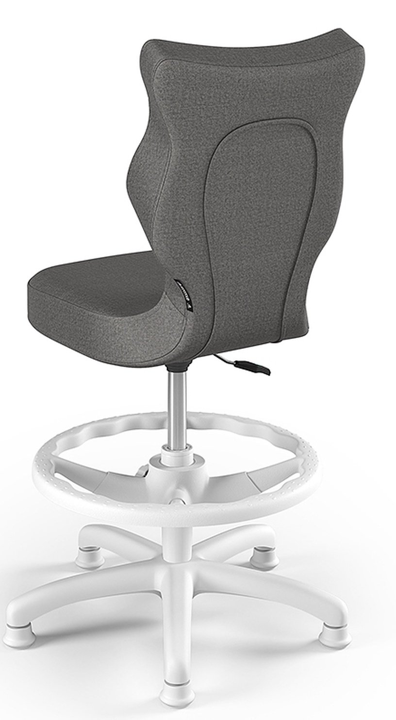 Детский стул с колесиками Petit MT33 Size 3 HC+F, белый/темно-серый, 55 см x 76.5 - 89.5 см