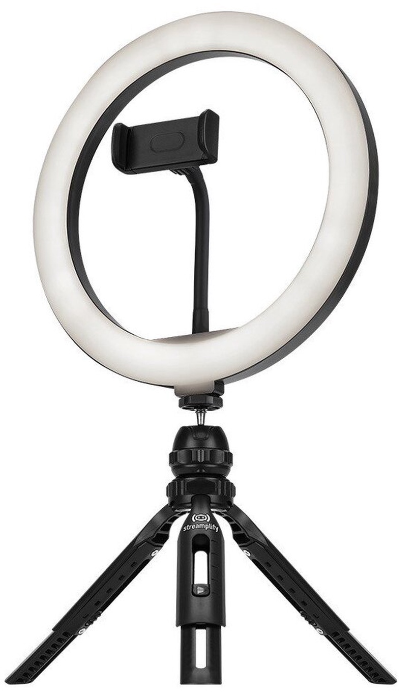 Gredzenu lampa ar telefona turētāju Streamplify Ring Light 10, 26 cm