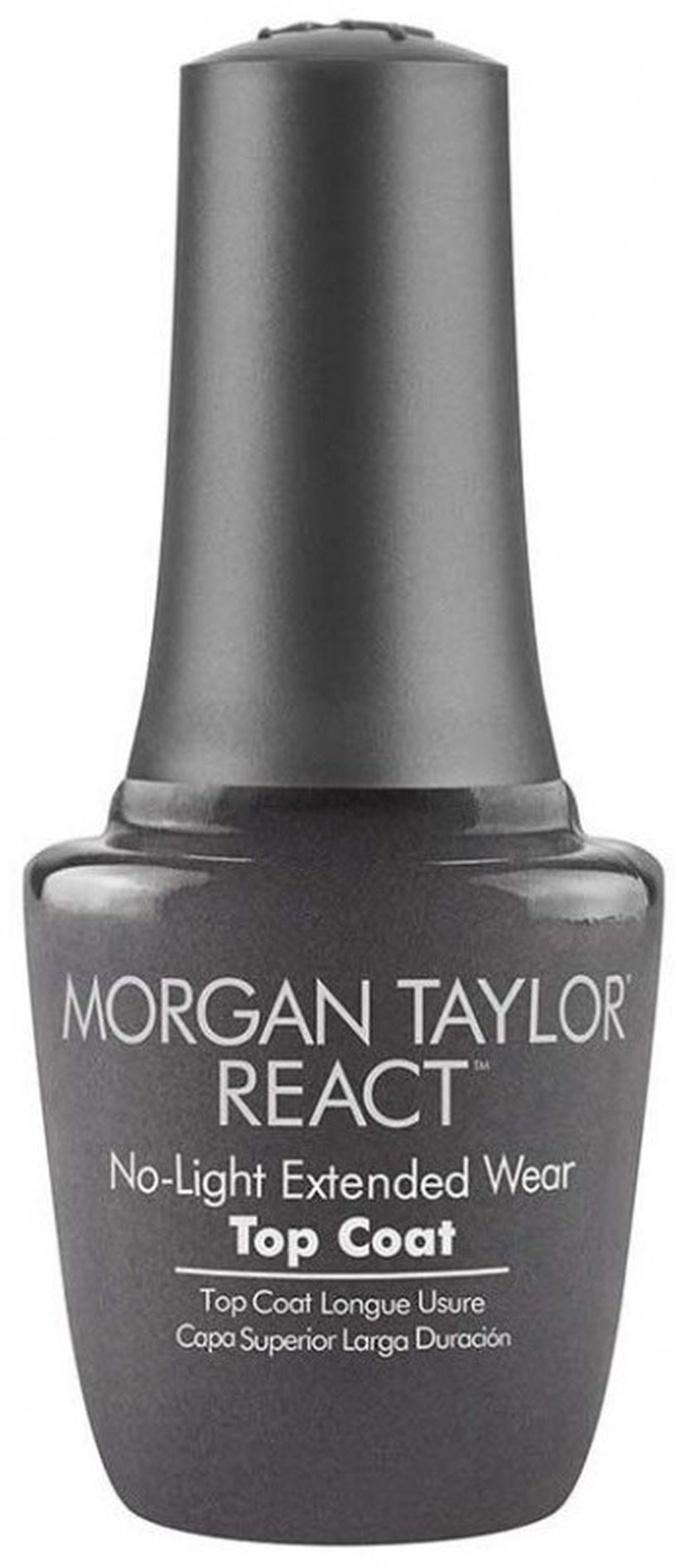 Топовое покрытие для ногтей Morgan Taylor React, no-light extended wear top coat, 15 мл